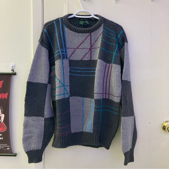 Vintage Colours by Alexander Julian 100% cotton crew neck sweater - Picture 2 of 6
